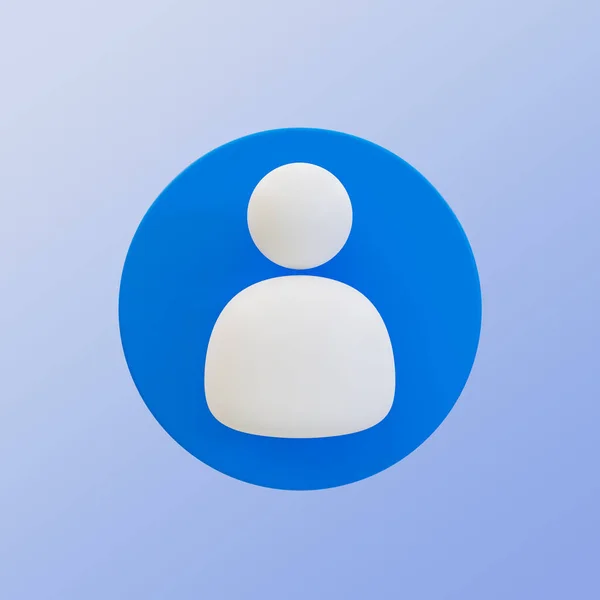 Minimale Person Symbol Mitarbeiter Symbol Avatar Symbol Illustration Schneidpfad Inklusive — Stockfoto