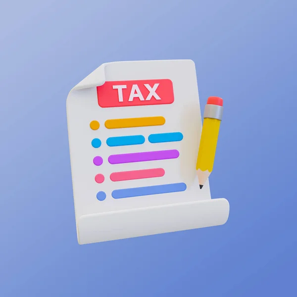 Concepto Impuestos Contables Mínimos Cálculo Impuestos Papel Impuesto Con Lápiz —  Fotos de Stock