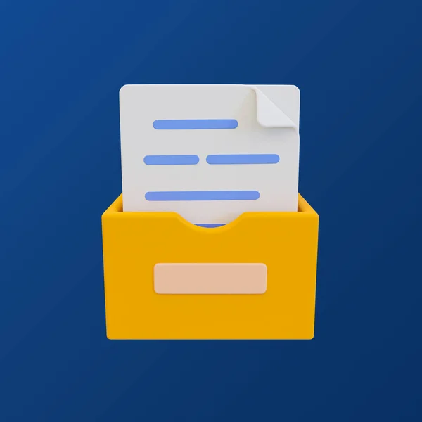 Minimal File Management Data Organization Document Administration Folder Box Paperworks — Stock Photo, Image