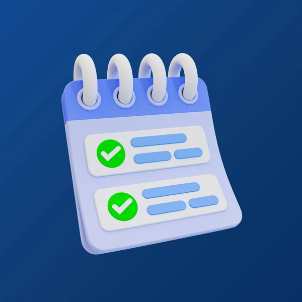Minimale Lijst Opdracht Voltooid Doel Succes Missie Volbracht Checklist Notitie — Stockfoto