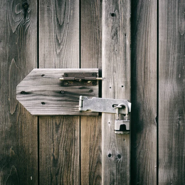 Деревянная Дверь Замок — стоковое фото