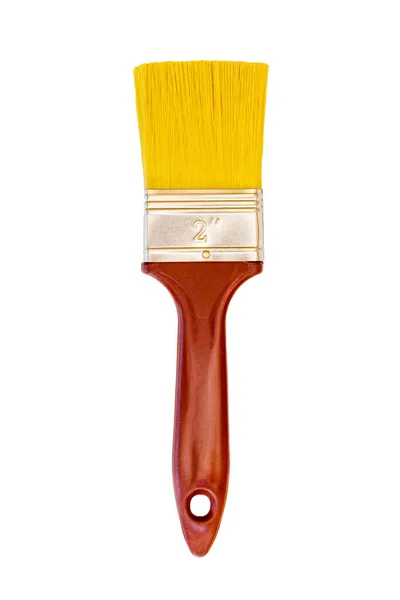 Standard Two Inch Paintbrush Isolated White — Stock Photo, Image