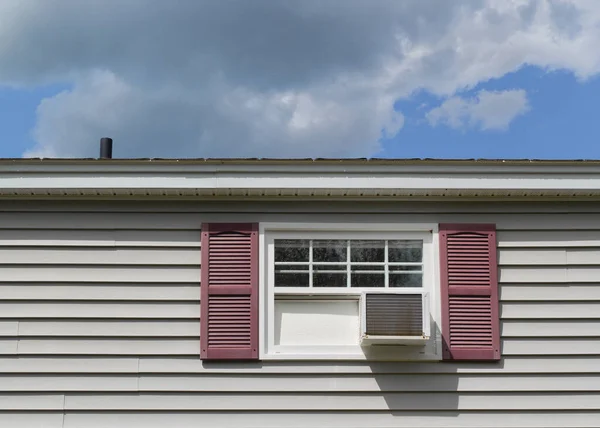 Air Conditioner House Window Summer Day Royalty Free Stock Images