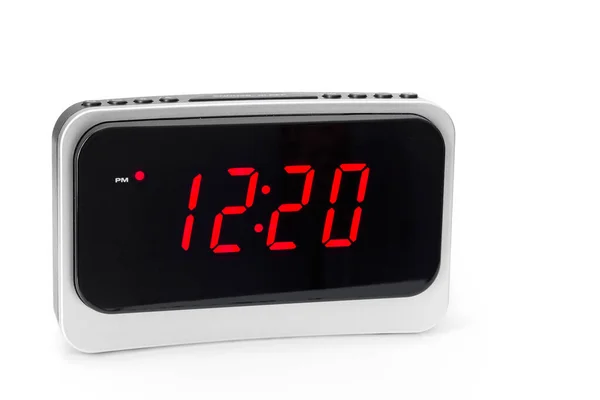 stock image Digital led clock radio on white