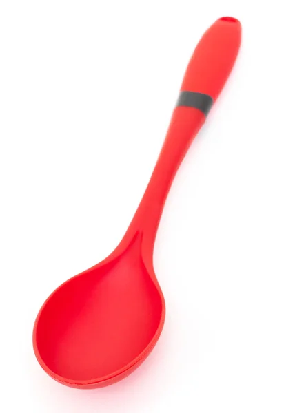 白色的红色厨房勺子 — 图库照片