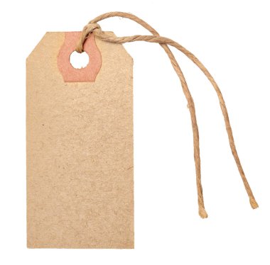 Boş fiyat etiketi ya da kopyalama alanı olan beyaz etiketi