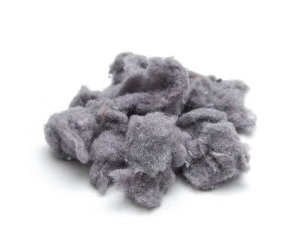 stock image Laundry lint from the dryer on white