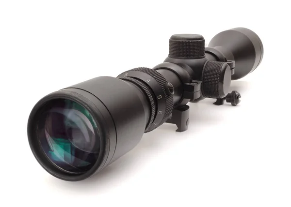 Stock image Telescopic rifle scope on white