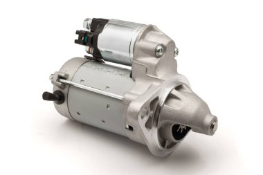 Araç başlatıcısı ve solenoid beyaz