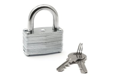 Metal asma kilit ve anahtar takımı