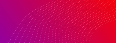 Yarım tonlu notalı arka plan. Beyaz noktalı kırmızı zemin. Modern soyut vektör tasarım şablonu