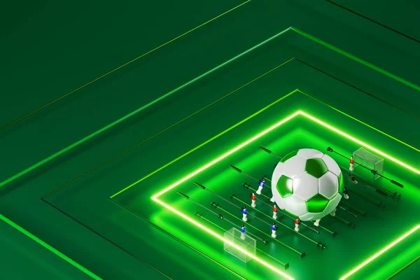 Futball Labda Tárgy Sport Labda Design Futball Elem Koncepció Illusztráció — Stock Fotó
