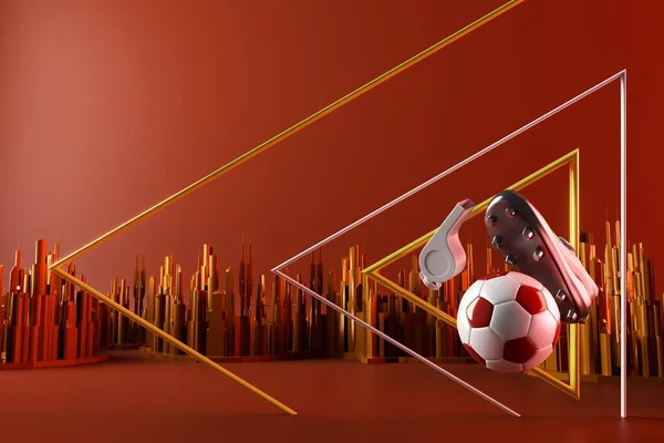 Palloni Calcio Oggetto Progettazione Palla Sportiva Concetto Elemento Calcio Illustrazione — Foto Stock