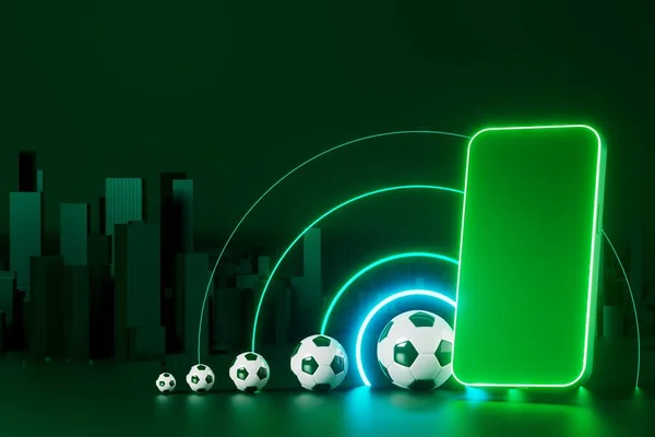 Football Object Design Realistic Rendering Abstract Futuristic Background Illustration Motion — Stock Photo, Image