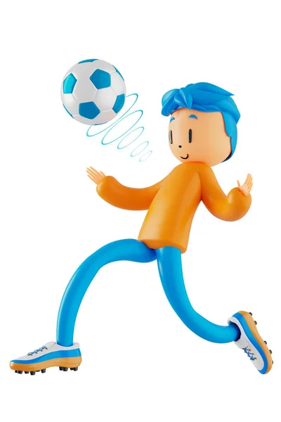 Boy Cartoon Character Action Clipping Path Illustrator Sport Activity Exercise — Stockfoto