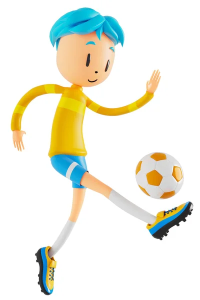 Boy Cartoon Character Action Clipping Path Illustrator Sport Activity Exercise — Zdjęcie stockowe