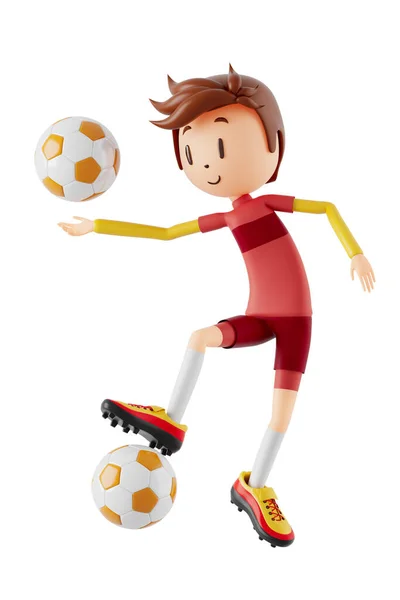 Boy Cartoon Character Action Clipping Path Illustrator Sport Activity Exercise — Fotografia de Stock