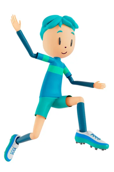 Αγόρι Χαρακτήρα Κινουμένων Σχεδίων Δράση Clipping Διαδρομή Εικονογράφος Αθλητική Δραστηριότητα — Φωτογραφία Αρχείου