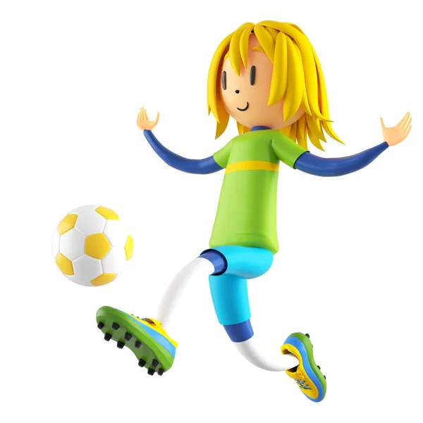 Boy Cartoon Character Action Clipping Path Illustrator Sport Activity Exercise — Stok fotoğraf