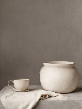 Basit bir arkaplan boş duvar. ai üretildi. İç dekorasyon çok az. Temiz çizim konsepti. kopyalama alanı. İç mekan tasarımı. Kolay bir yaşam tarzı. konforlu nesne basit element dekor beyaz modern sanat