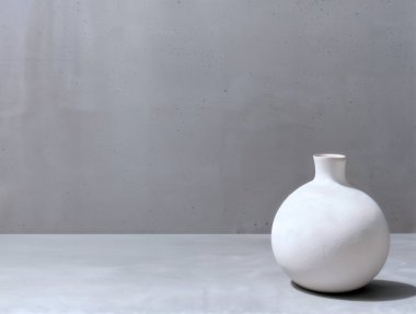 Basit bir arkaplan boş duvar. ai üretildi. İç dekorasyon çok az. Temiz çizim konsepti. kopyalama alanı. İç mekan tasarımı. Kolay bir yaşam tarzı. konforlu nesne basit element dekor beyaz modern sanat