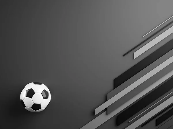 Futbol Topu Nesnesi Boyutlu Illüstrasyon Grafik Arkaplan Elemanı Spor Soyut — Stok fotoğraf