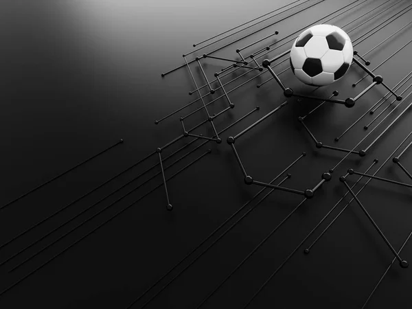 Balón Fútbol Objeto Ilustración Elemento Fondo Gráfico Telón Fondo Abstracto — Foto de Stock