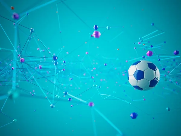 Fotboll Objekt Illustration Grafiskt Bakgrundselement Sport Abstrakt Bakgrund Fotboll Render — Stockfoto