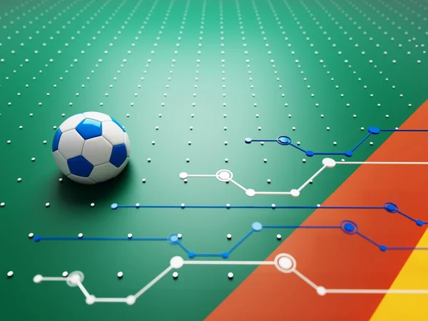 Piłki Nożnej Obiektu Ilustracja Graficzny Element Tła Sportowe Abstrakcyjne Tło — Zdjęcie stockowe