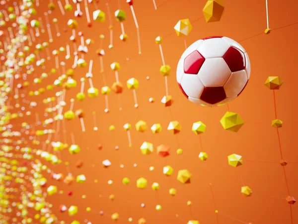 Voetbal Bal Object Illustratie Grafisch Achtergrondelement Sport Abstracte Achtergrond Voetbal — Stockfoto