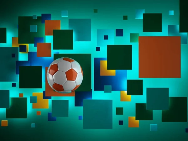 Bola Futebol Objeto Ilustração Elemento Fundo Gráfico Esporte Cenário Abstrato — Fotografia de Stock