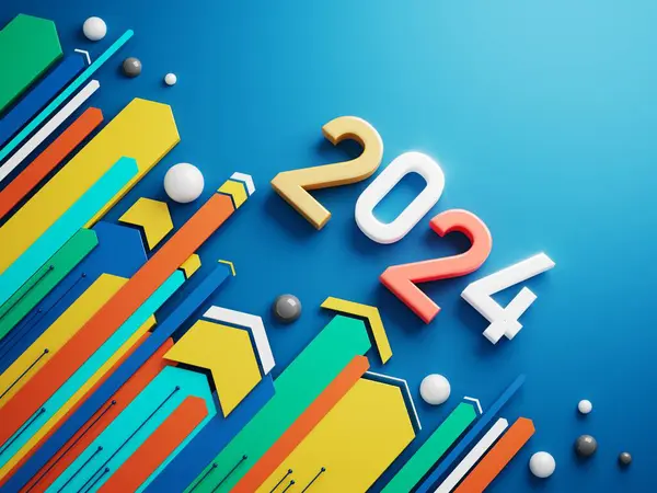 Festa Feliz Ano Novo Festival Design Gráfico Abstrato Celebração Geométrica — Fotografia de Stock