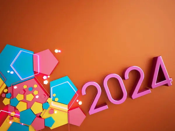 Happy New Year Festival Party Grafische Abstrakte Gestaltung Feiern Geometrisch — Stockfoto