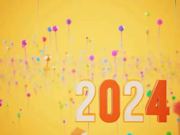Happy New Year Festival Party Grafische Abstrakte Gestaltung Feiern Geometrisch — Stockfoto