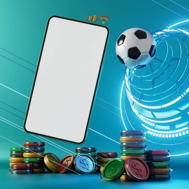 3D futbol objesi tasarımı. Gerçekçi yorumlama. Soyut fütürist arka plan. 3 boyutlu illüstrasyon. Hareket geometrisi kavramı. Spor yarışması grafiği. Turnuva oyunu içeriği. futbol topu elemanı.