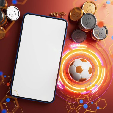 3D futbol objesi tasarımı. Gerçekçi yorumlama. Soyut fütürist arka plan. 3 boyutlu illüstrasyon. Hareket geometrisi kavramı. Spor yarışması grafiği. Turnuva oyunu içeriği. futbol topu elemanı.