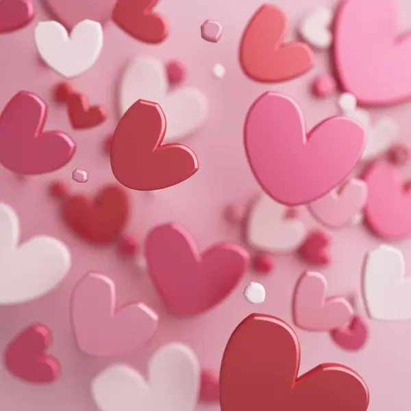Ilustración Corazón Papel Genera Imágenes Fondo San Valentín Diseño Color — Foto de Stock