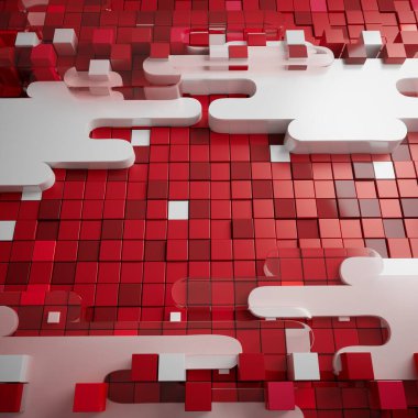 Çin Yeni Yıl geçmişi. Üç boyutlu illüstrasyon. 3 boyutlu görüntüleme. kırmızı renk tasarımı. Geleneksel konsept. nesne tasarımı grafik ögesi Geometri şeklini kutlayın. modern şenlikli dijital resim tatili