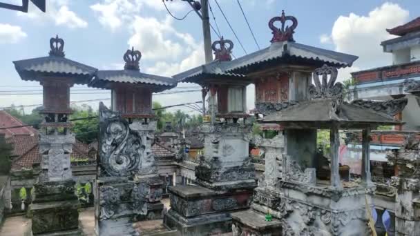 Balinese Tempel Sanggah Een Heilige Plek Voor Hindoeïstische Families Bali — Stockvideo