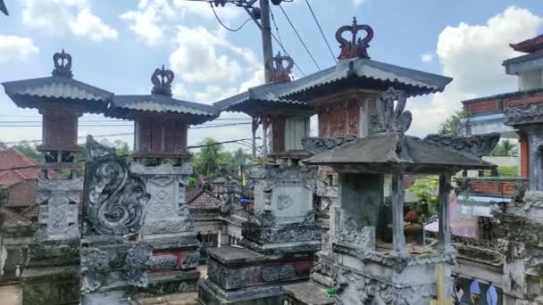 상가가 Sanggah 발리의 힌두교 가정을 장소이며 건물의 — 비디오