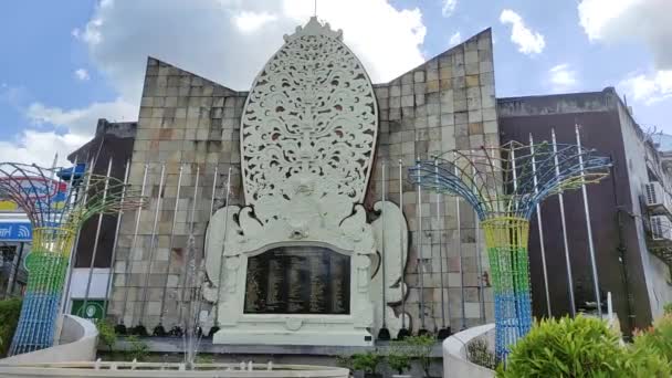 Bali Indonesia Mayo 2023 Monumento Bombardeo Bali Monumento Zona Cero — Vídeo de stock
