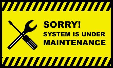 Uyarı Sitesi Kostruction Vektör Çizimi Düz Tasarımı Altındadır. Pankart ya da etiket için kullan.