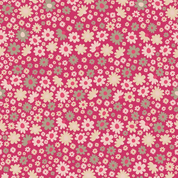 Seamless decorative pattern with daisies. Print for textile, wallpaper, covers, surface. For fashion fabric. Modern style millefleurs.