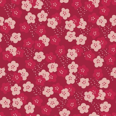 Çiçekli kusursuz dekoratif zarif desen. Tekstil, duvar kâğıdı, kapak, yüzey baskısı. Retro stil. Moda kumaşı için.