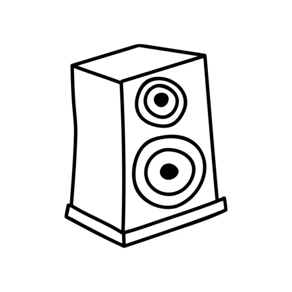 Μονόχρωμη Στήλη Μουσικής Εικονογράφηση Doodle Διάνυσμα Απομονωμένα Λευκό Φόντο — Διανυσματικό Αρχείο