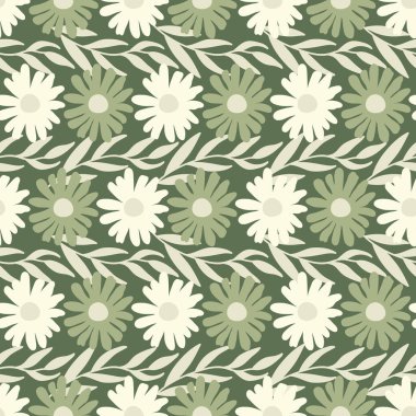 Çiçekli kusursuz dekoratif zarif desen. Tekstil, duvar kâğıdı, kapak, yüzey baskısı. Retro stil. Moda kumaşı için.