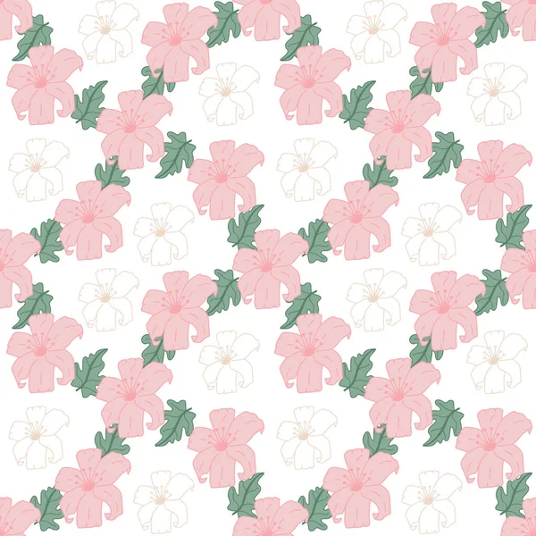 Bezešvé Dekorativní Elegantní Vzor Růžovými Liliemi Tisk Pro Textil Tapety — Stockový vektor