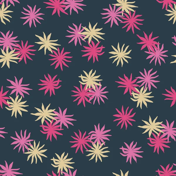 Patrón Elegante Decorativo Sin Costuras Con Flores Impresión Para Textiles — Archivo Imágenes Vectoriales