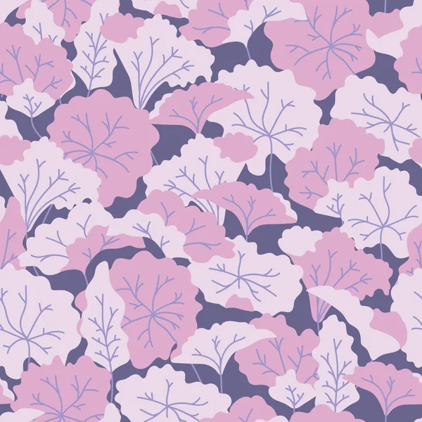 Motif Floral Sans Couture Avec Feuille Impression Pour Textile Papier — Image vectorielle
