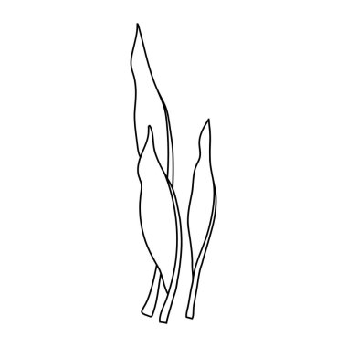 El yapımı yapraklar. Doodle vektör çizimi. Beyaz bir arkaplanda izole edilmiş.